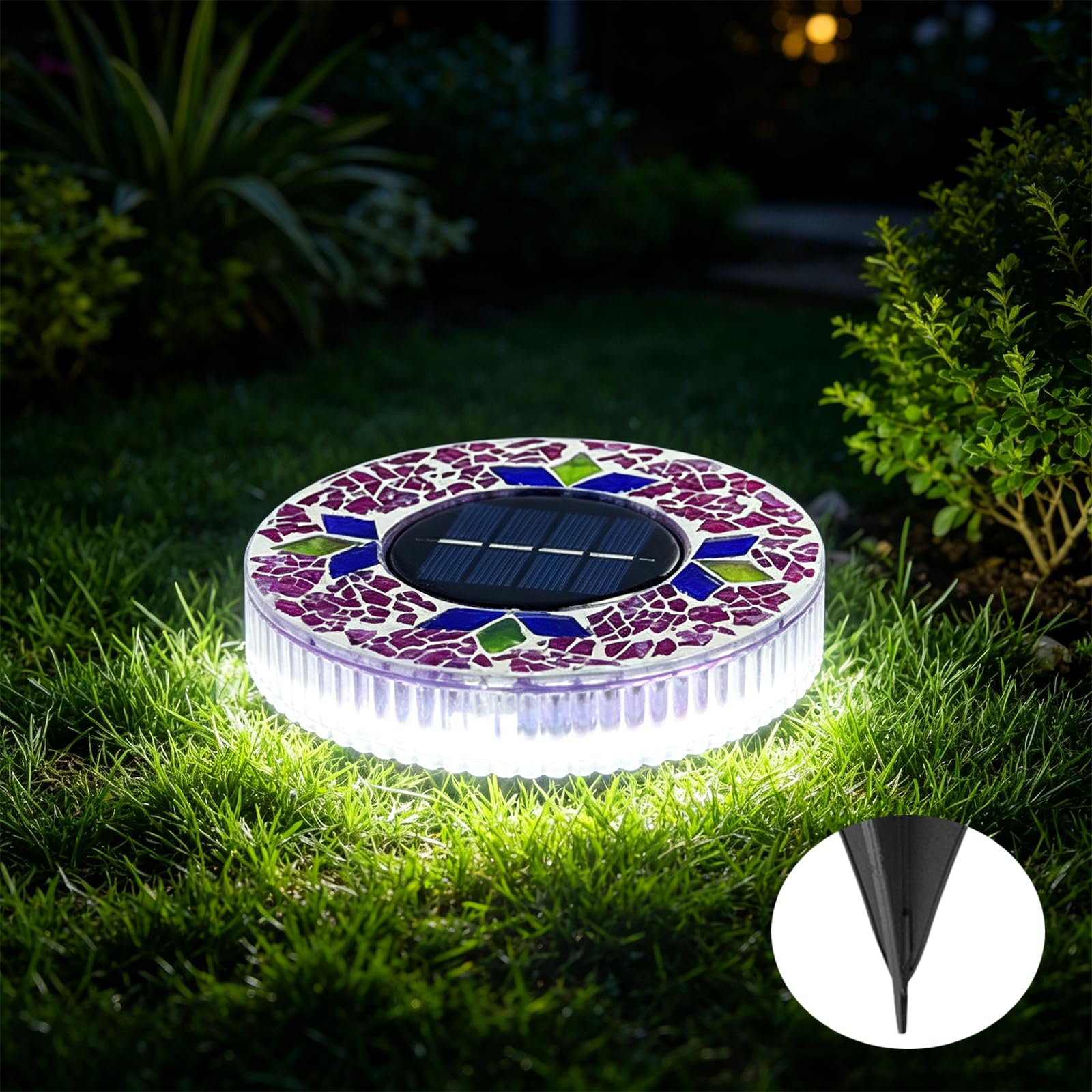 Solar inground Pink Mosaic (4 pack)