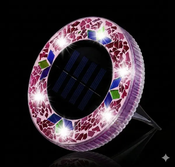 Solar inground Pink Mosaic (4 pack)