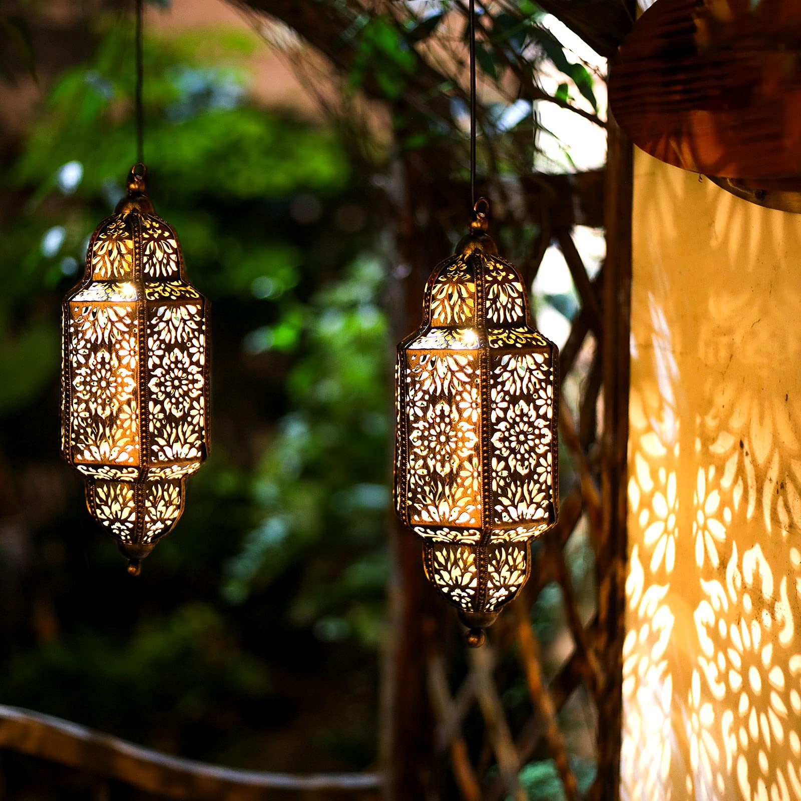 Solar hexagon hanging