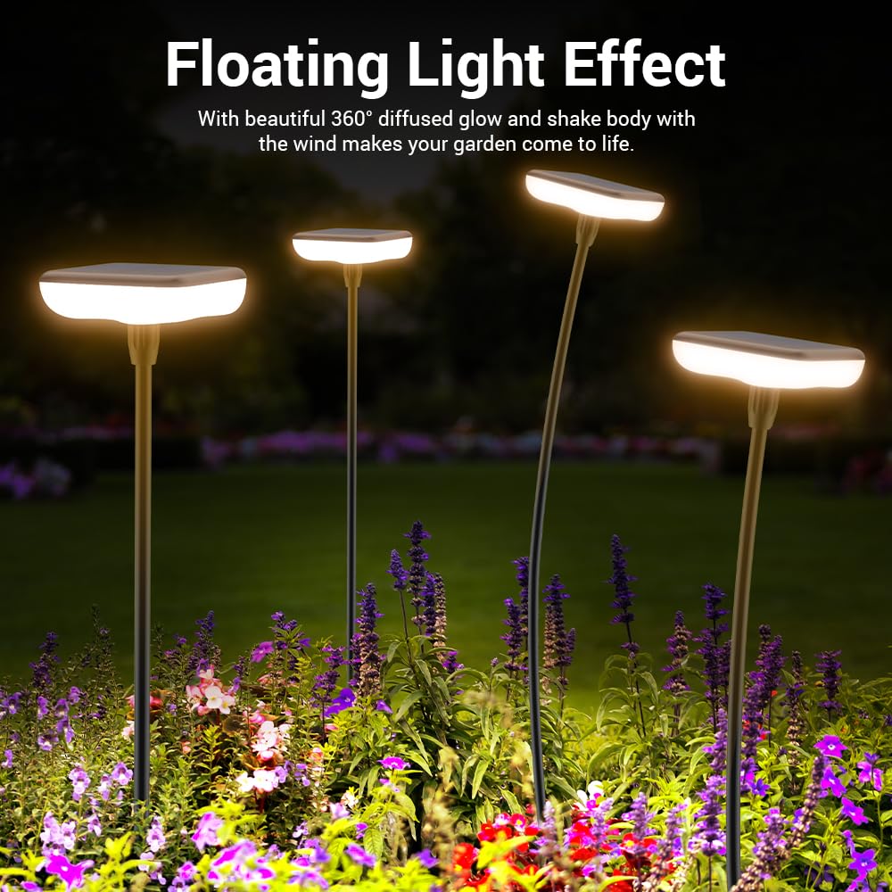 Solar square swaying stake light (4 pack)