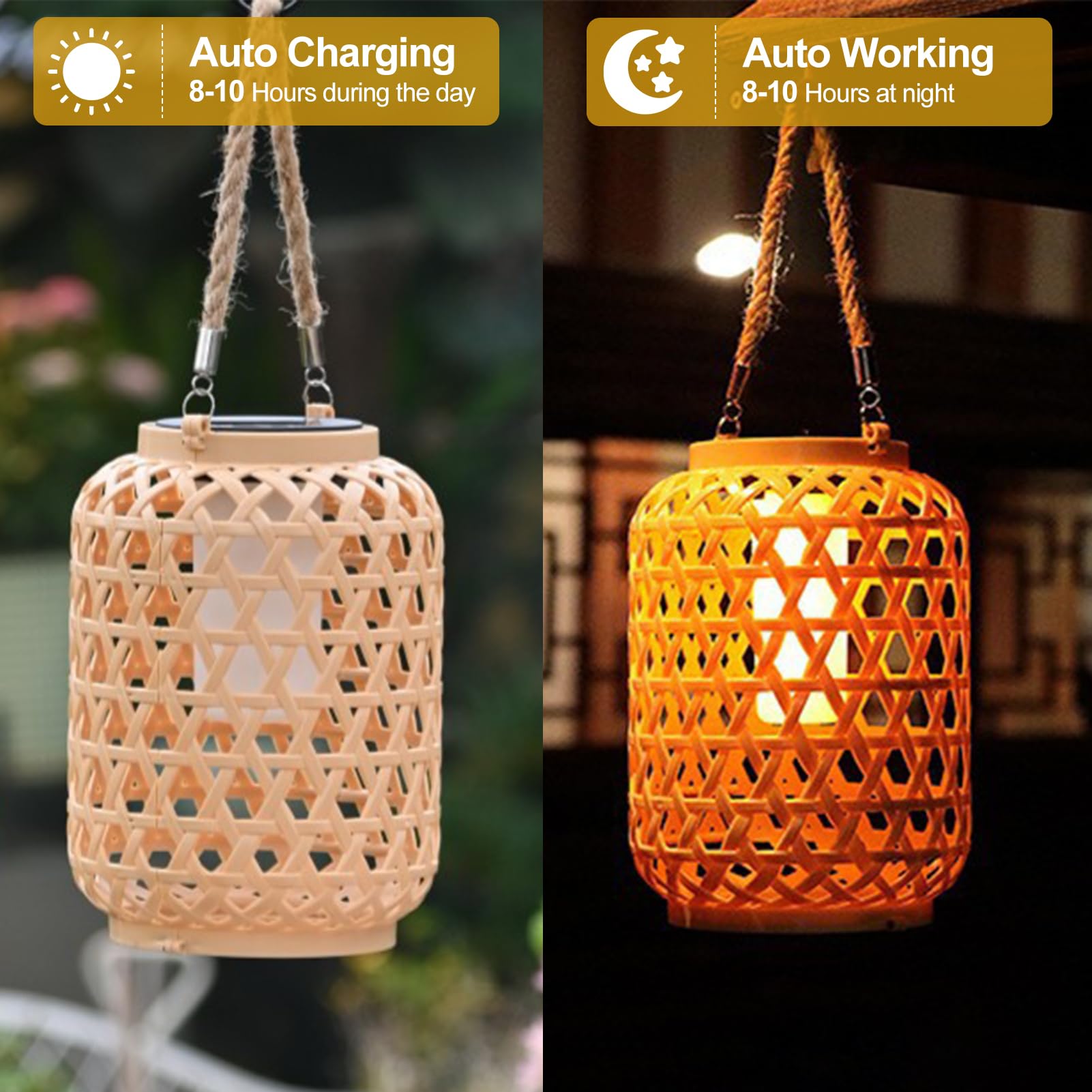 Solar Rattan lantern