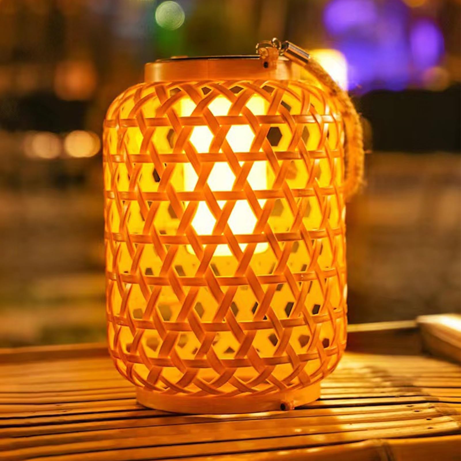 Solar Rattan lantern