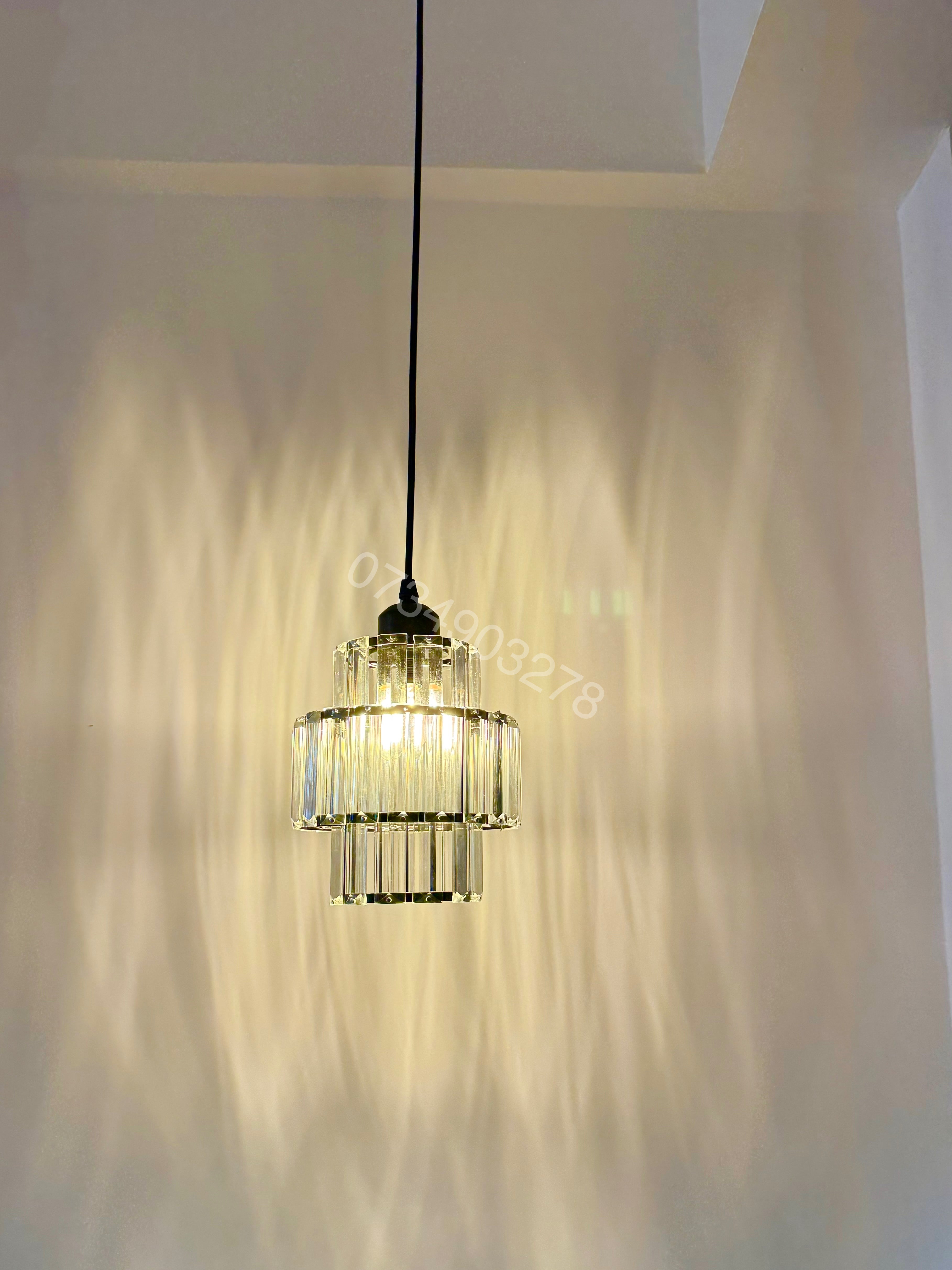 #0775 Crystal black pendant