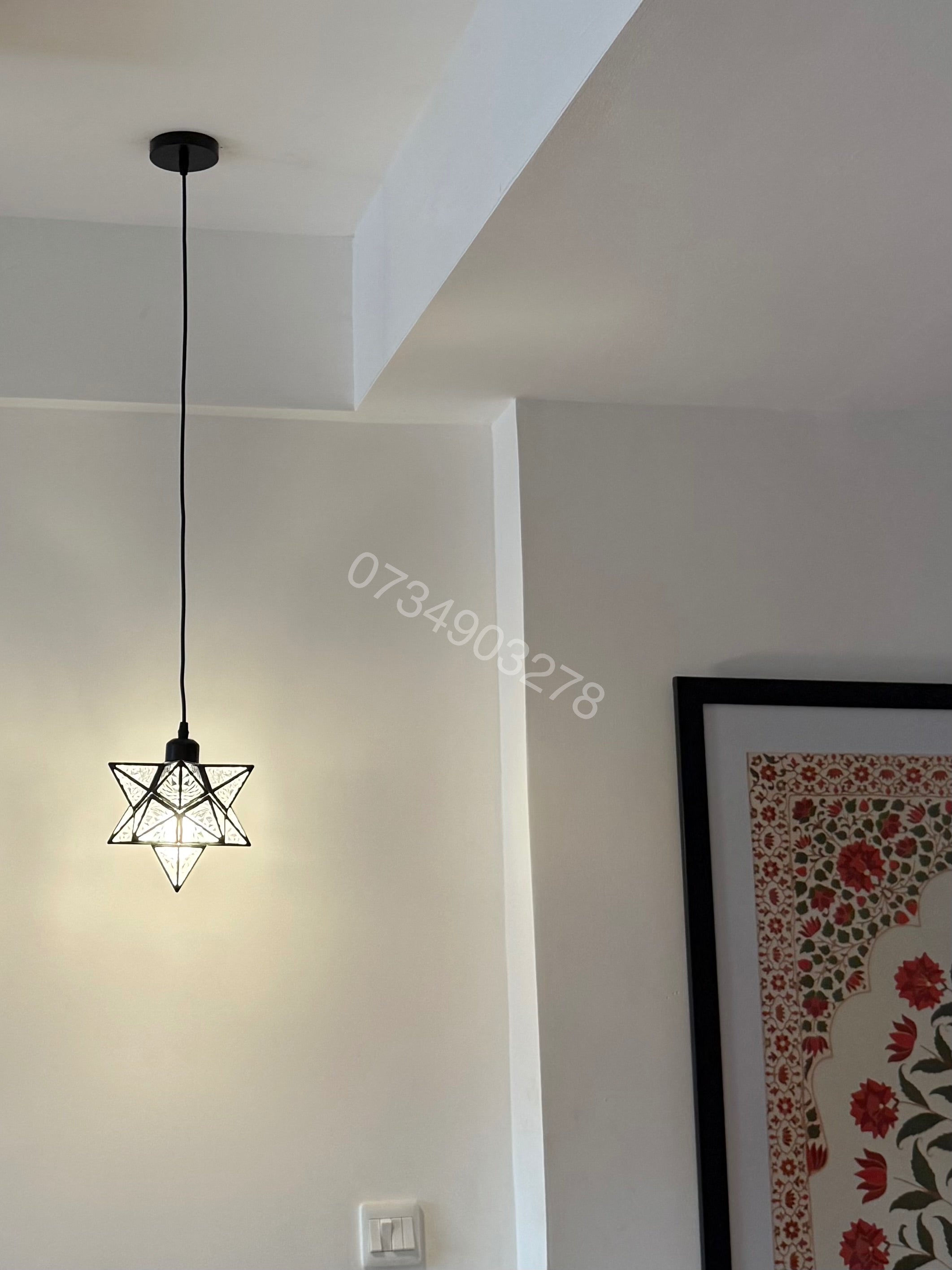 #0770 Star pendant Black NN