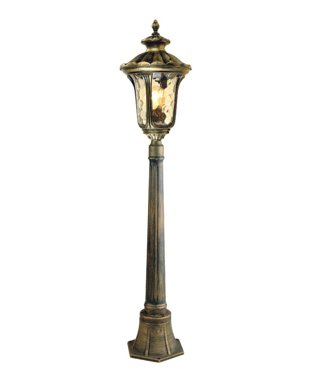 Aged Brass Garden Bollard – Nairobi Lights