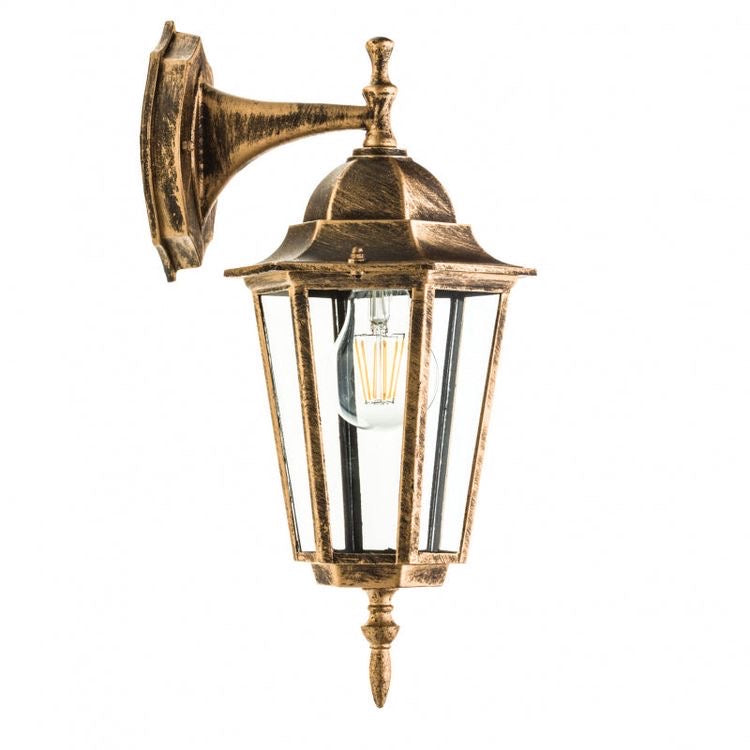 Antique Gold Inverted Wall Lantern Nairobi Lights