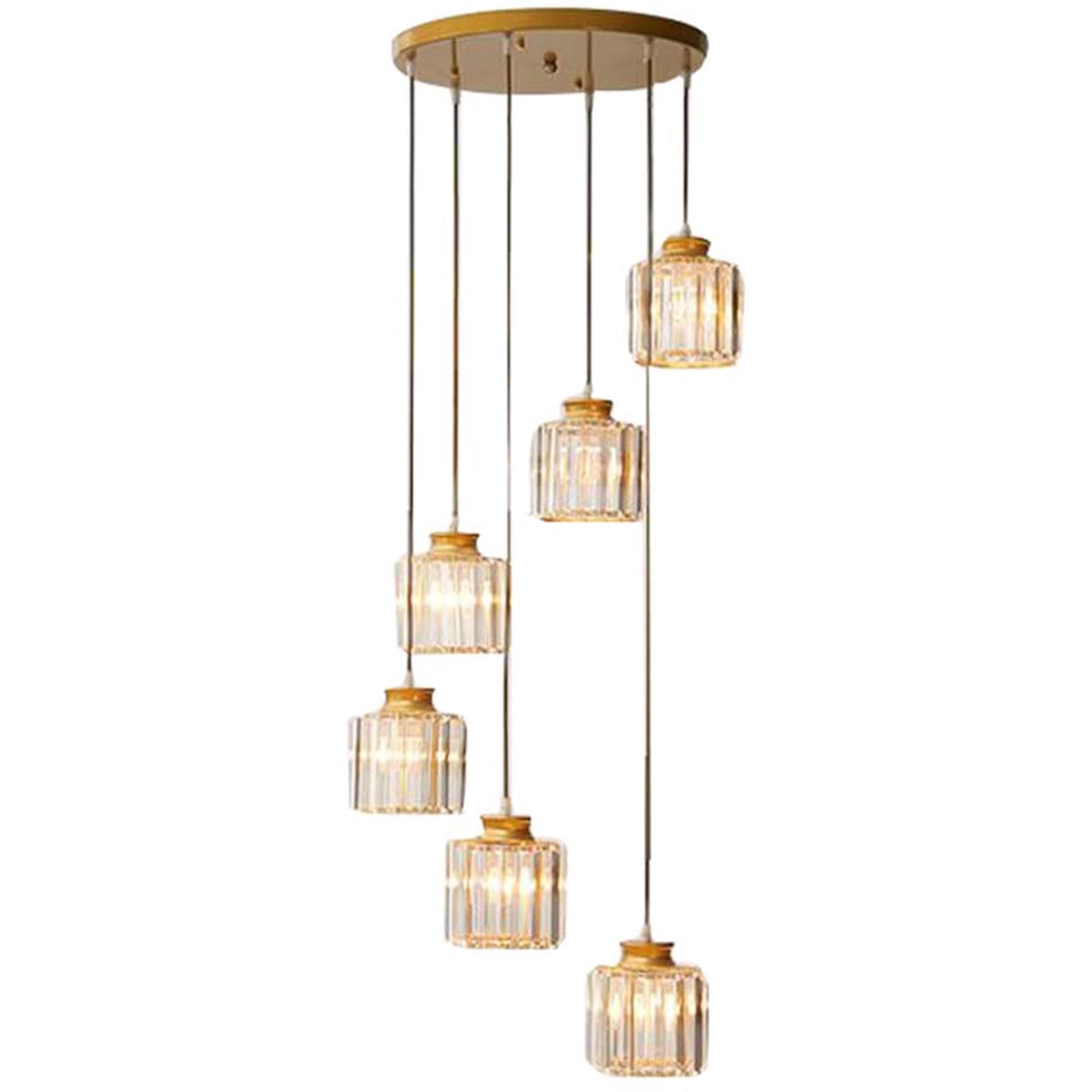 Crystal Staircase Chandelier Gold Nairobi Lights
