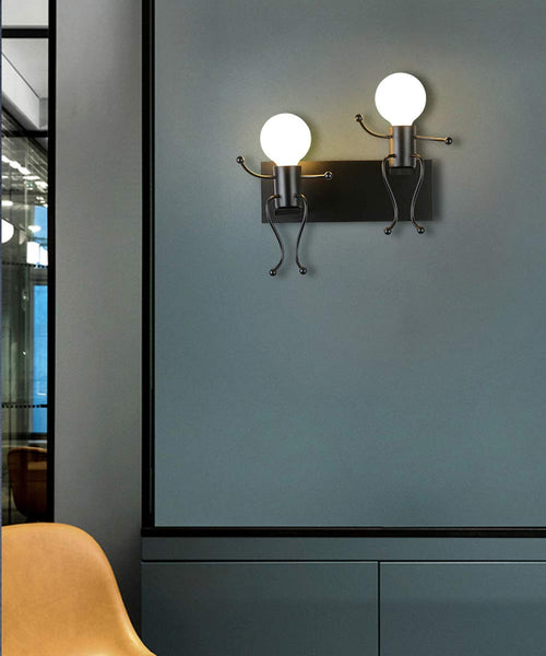 Men in black wall light Nairobi Lights