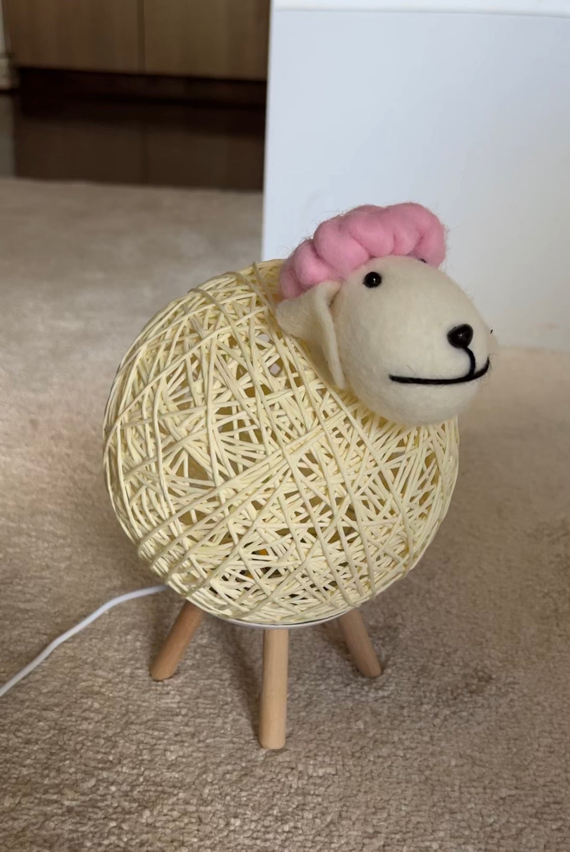Rattan Sheep Lamp