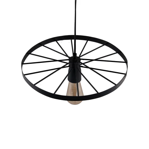 Retro Wheel Pendant with led bulb
