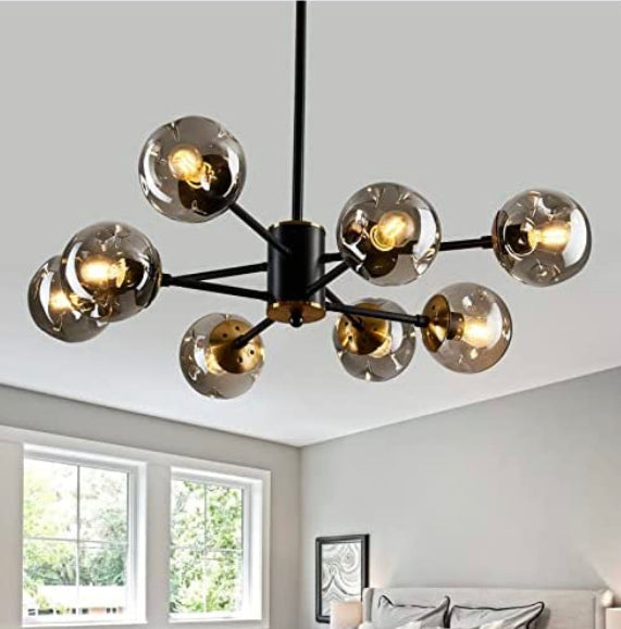 Six arm black chandelier Nairobi Lights