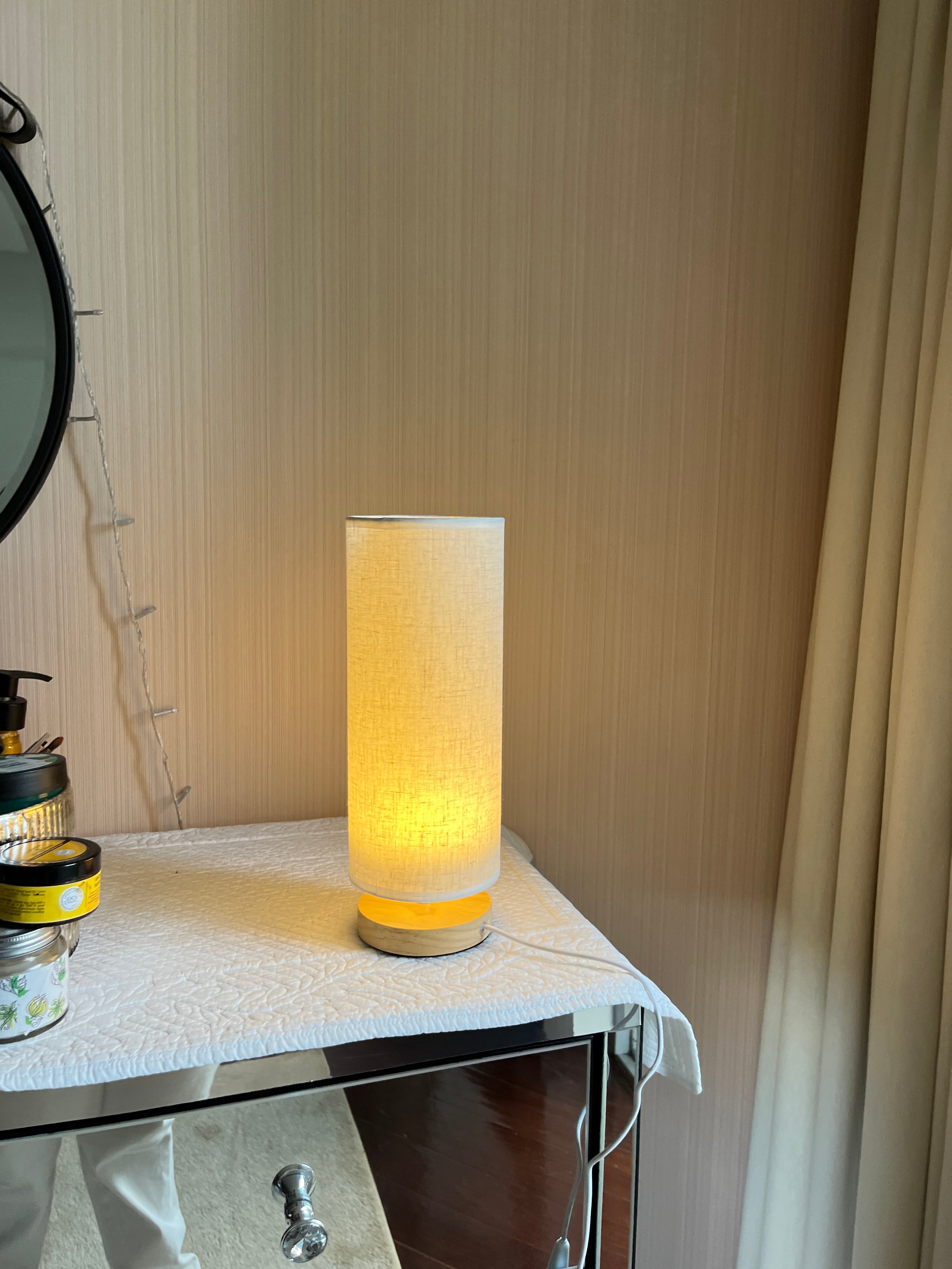 Tall Round Dimmable Table Lamp LED