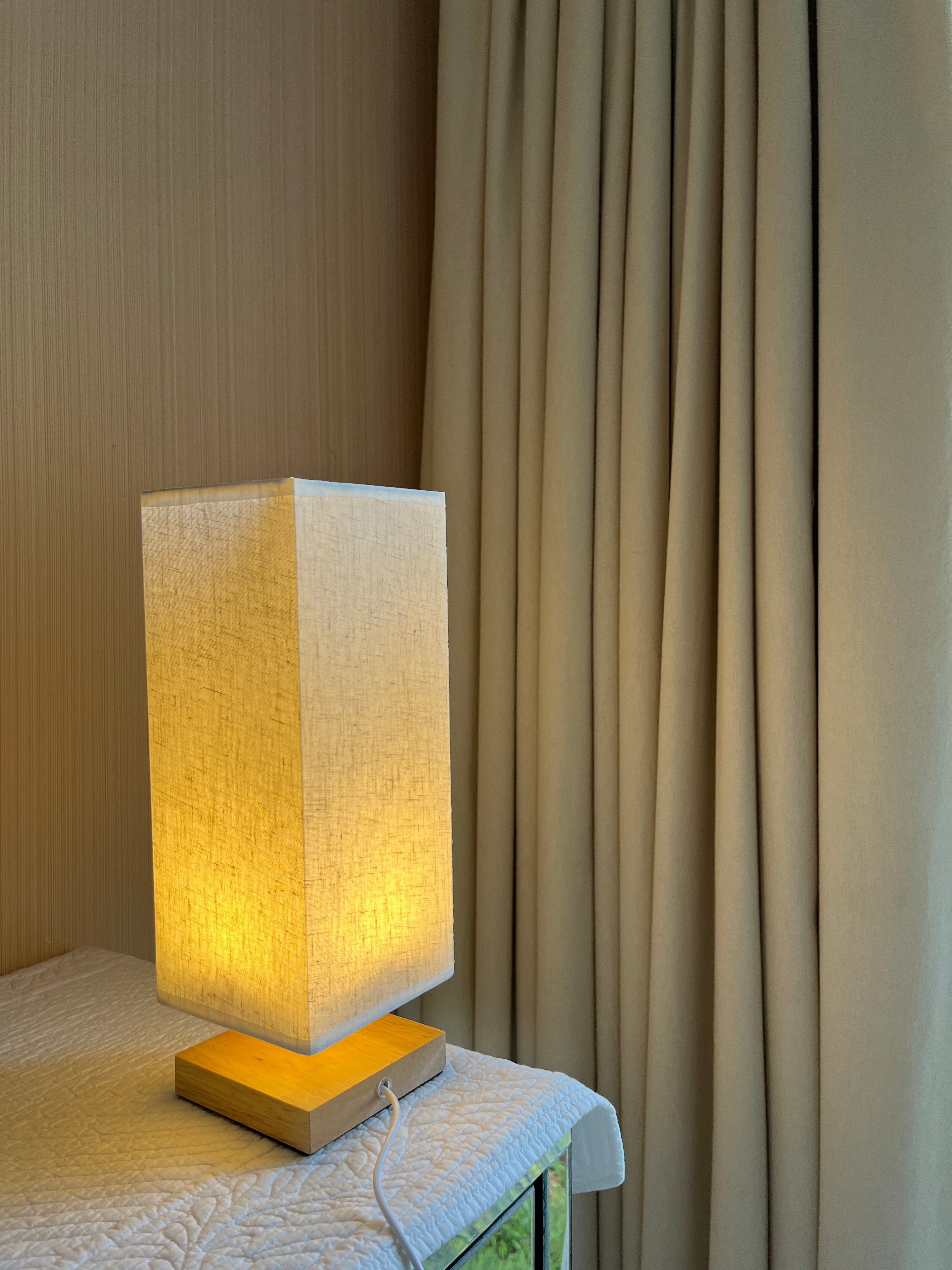 Tall Square Dimmable Table Lamp LED