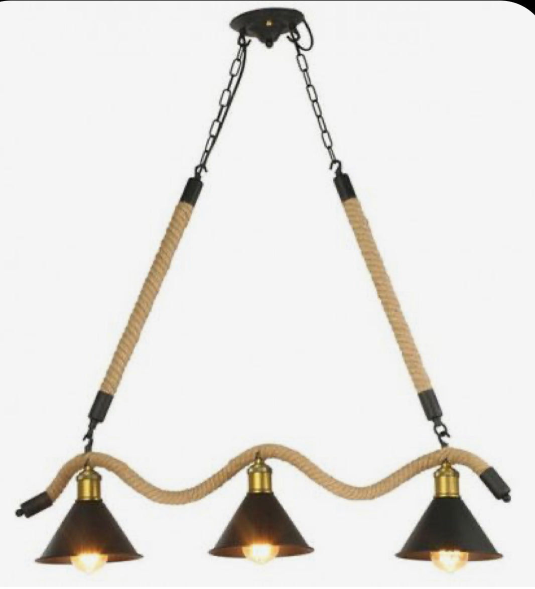 Three head rustic chandelier